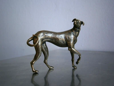 £52.57 • Buy Statue Animals Greyhound Bronze Golden Figure Deco Sculpture Antique