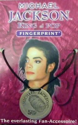 OFFICIAL MICHAEL JACKSON FINGERPRINT NECKLACE PENDANT NEW!!! Original Packaging! • $275