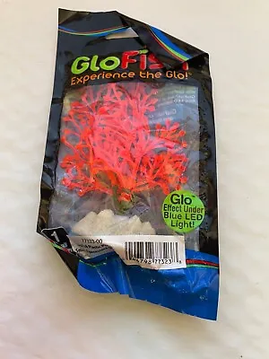 Tetra Glofish Glow Plant 5 Inch Small Orange Aquarium Ornament Glo Effect Decor • £6.34