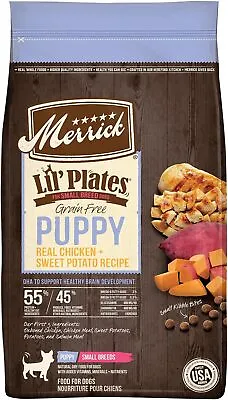 Merrick Lil' Plates Puppy Food Grain Free Puppy Real Chicken And Sweet Potato R • $48.94