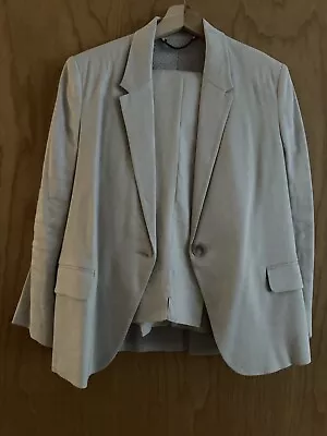 Jigsaw Natural Linen Blend Jacket & Trousers( Suit) Size 12 Good Cond • £9.50