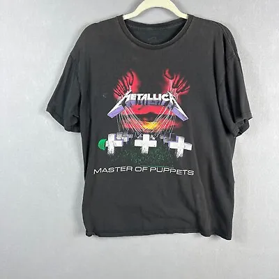 Metallica Master Of Puppets Album  T-Shirt Mens Medium Bravado 2012 Faded • $12.79