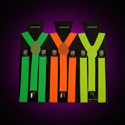 Neon Braces Fancy Dress Suspenders • £3.95