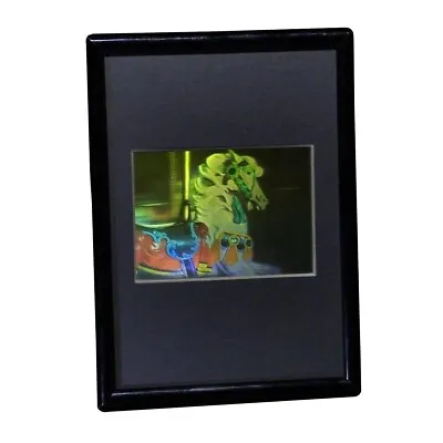 3D Carosel Horse True Colour Hologram Picture FRAMED Embossed Type Film • £62.72