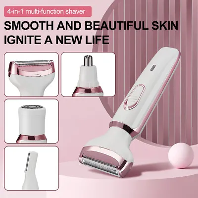Cordless 4 In 1 Electric Lady Shaver Rechargeable Painless Razor Bikini Trimmer • $25.99