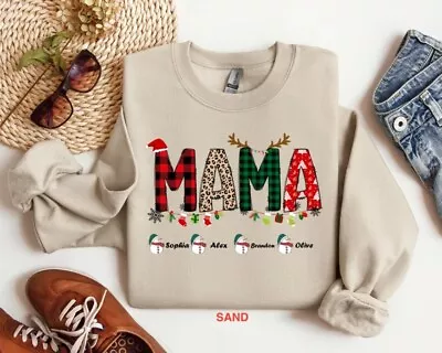 Mama Sweatshirt Christmas Mama Shirt Mama Claus Shirt Gift For Mama Custom K • $35.99