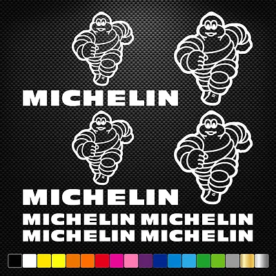 Fits 10x MICHELIN Vinyl Decal Stickers Sheet Sponsors Auto Tuning Quality • £8.49