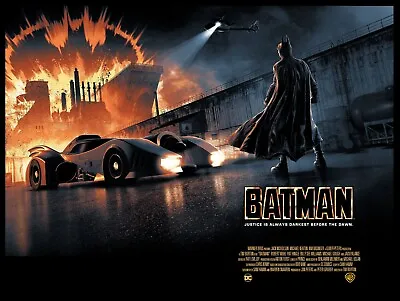BATMAN 1989 Quad Poster Print 30x40  Jack Nicholson Michael Keaton FREE P&P • £24.99