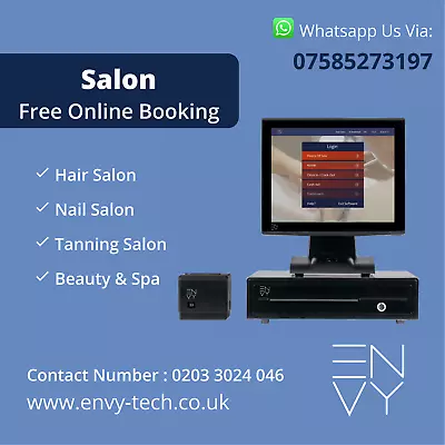 New EPOS For Hair Salon 15  Touchscreen Xonder X1 All In One POS Till System • £99