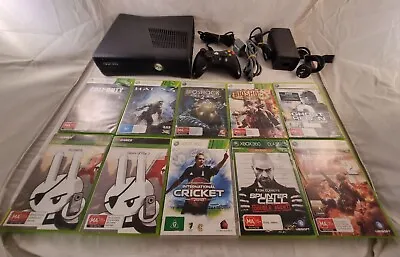 Huge Microsoft Xbox 360 S Slim 250GB Console Bundle Lot Pal W Controller Games • $165