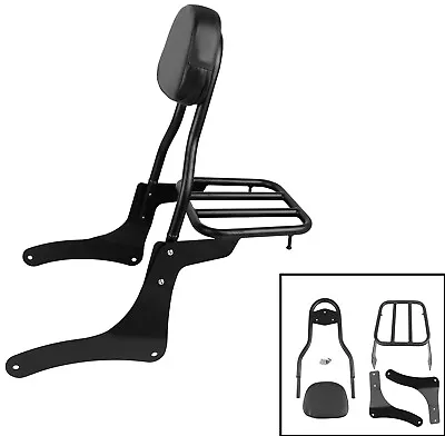 Detachable Backrest Sissy Bar Luggage Rack For Kawasaki Vulcan VN900 2006-2017  • $138