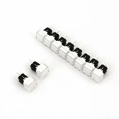 10Pcs 9.2*9.2mm Square 6Pin With LED Momentary SPST Mini Push Button Tact Switch • $7.80