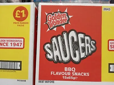£18.99 • Buy Saucers BBQ Flavour Snacks £1 PMP 15x65gm
