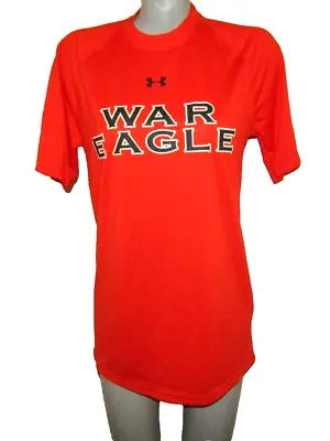 UNDER ARMOUR Auburn University WAR EAGLE Unisex Small Orange Heat Gear Jersey • $16.99