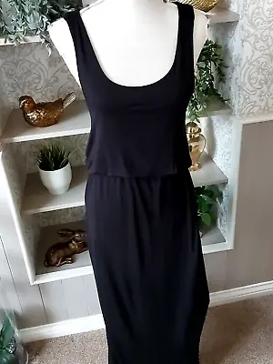 Black Maxi Dress With Racer Back 8 Guc • £1.20