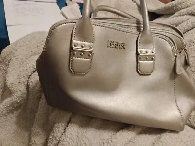 Kenneth Cole Reaction Triple Entry Handbag Satchel Purse Silver  • $25