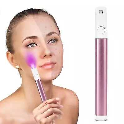 Blue Light Therapy Laser Treatment Pen Acne Scar Wrinkle Massage Device • £4.99