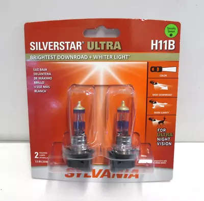 Sylvania Silverstar ULTRA H11B Pair Set High Performance Headlight 2 Bulbs NEW • $28.99