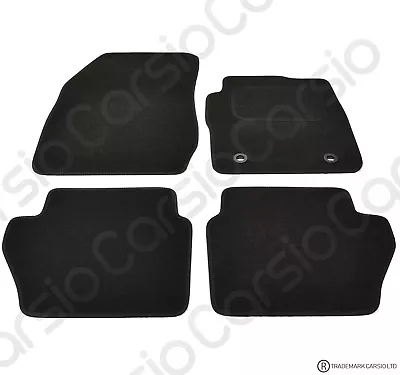 For Ford Fiesta 09 To 2012 MK7 Tailored Black Car Mats Carpets 4pc Oval Clips • £13.99