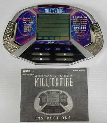 £14.05 • Buy Vintage 2000 Who Wants To Be A Millionaire Game Electronic Handheld Tiger - Used