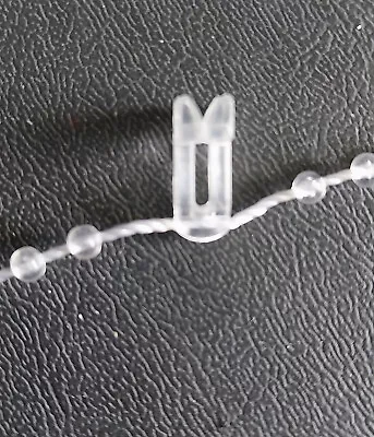Qty 100 Clips - Vertical Blind Plastic Chain And Clips For Fabric Vanes • $14.99