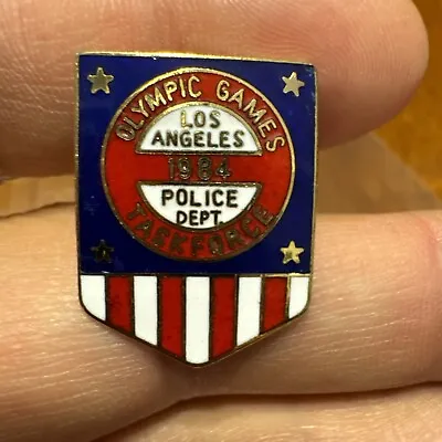 Vintage 1984 LAPD LOS ANGELES CALIF  TASK FORCE OLYMPIC GAMES POLICE DEPT PIN • $4.99