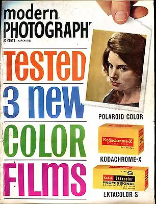 Modern Photography Magazine March 1963 Kodak GD No ML 021417jhe • $12.99