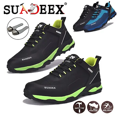 Mens Safety Shoes Trainers Work Boots Women Steel Toe Lightweight Hiking Walking • £29.99