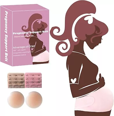 Maternity Belt Pregnant Women's Belt Breathable Belly Band For Pregnancy  (Pink) • $15.99