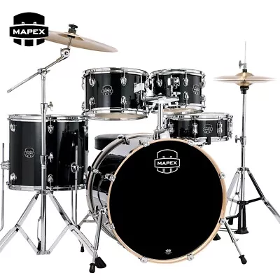 Mapex Venus 5PC Fusion Complete Drum Kit Black Galaxy Sparkle VE5294FTCVH • $699