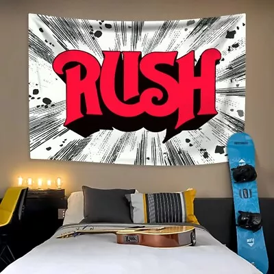 Rush Rock Band Tapestry Fabric Wall Art Hanging Flag Banner Room Decor 36x60'' • $21.79