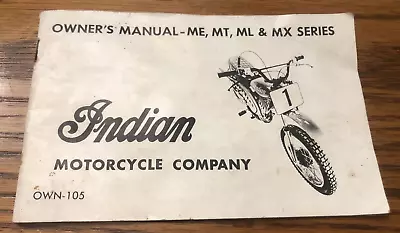 Vintage 1973 Indian Motorcycle Owners Manual • $25