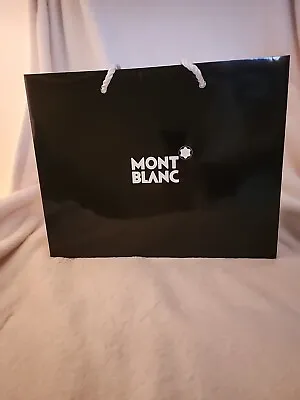 New Montblanc Black Paper Shopping Bag 12.5”x 10” X 4.5”  • $9.50