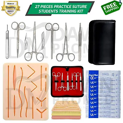 27 Pieces Practice Suture Kit With Pad For Medical Veterinary Student Training • $20.99