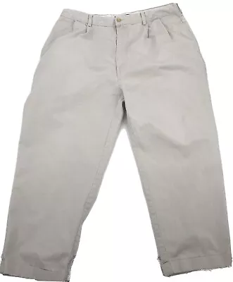 Polo Ralph Lauren Mens Ivory Chino Cuffed Pants Sz 38W • $22
