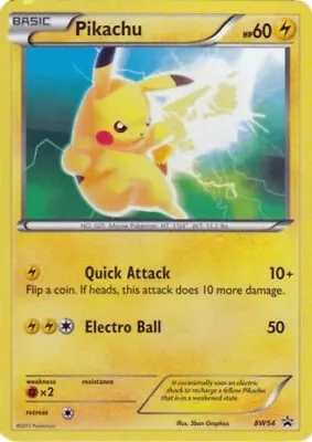 Lightly Played Pikachu - BW54 - Holo Promotional Pokemon BW Promos • $52.20