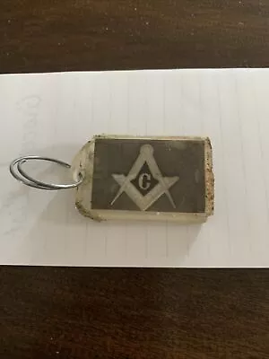 1950’s Free Mason Organization Key Ring “Children Should Be Seen Not Hurt/Drive • $3.99