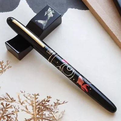 Wancher X Kuretake Fountain Pen Modern Maki-E Goldfish Kingyo Japan New Gift • $119.80