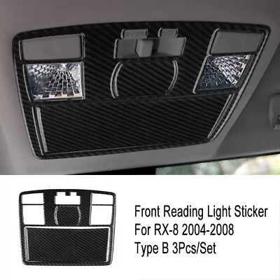 3Pcs Carbon Fiber Front Reading Light Panel Cover Trim For Mazda RX-8 2004-2008 • $17.09