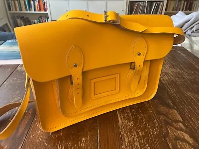 The Cambridge Satchel Company Large Yellow Leather Crossbody Bag • £35