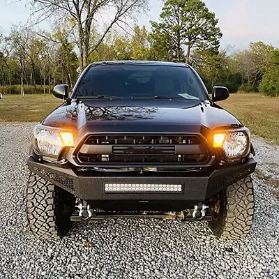 For Toyota Tacoma 2005-2015 Front Bumper W/LED Light Bar & Skid Plate & D-Rings • $419.32