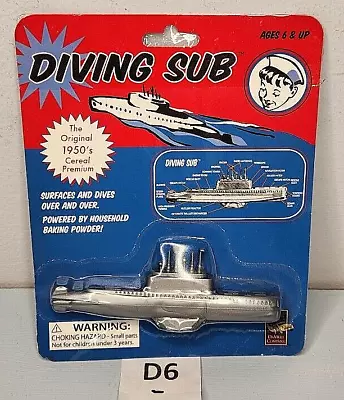 VINTAGE DAMERT Diving Sub Toy BAKING SODA POWERED Submarine Gray UNUSED D6 • $9.99