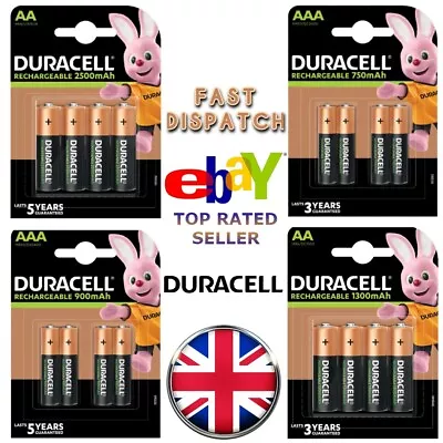 Duracell AA AAA Rechargeable Batteries NiMH Duralock Ultra Stay Charged 1.2v • £3.74