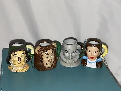 Kurt S Adler The Wizard Of Oz Ceramic Mini Cup Mug Christmas Ornaments Set 4 #2 • $18.20