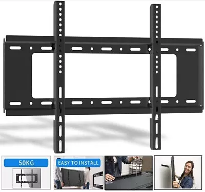 TV Wall Bracket Mount Slim Tilt 32 37 40 42 47 50 55 60Inch Stand LCD LED Plasma • £29.95