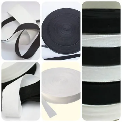 £2.49 • Buy Black & White 100 % Cotton Bunting Tape All Widths  X 5 & 10 Metre Lengths
