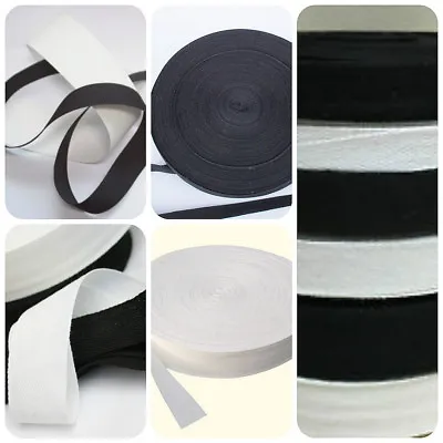 Black & White Cotton Bunting Tape 25mm19mm12.5mm  X 50 Metre Rolls • £12.99