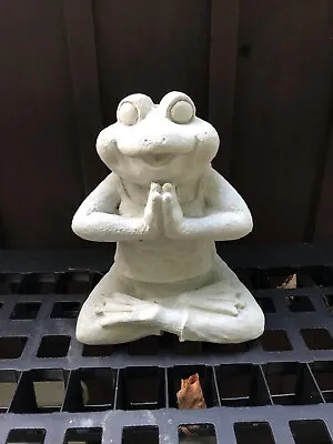 Concrete Meditating Frog Statue Zen Cement  Frog Statue • $19.99