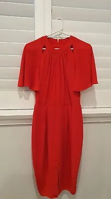 $30 • Buy Forever New Red Flutter Sleeve Midi Dress