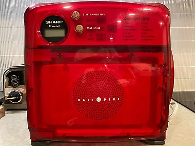 Vintage Sharp Half-Pint Carousel Microwave R-120DS Red In Excellent Condition! • $250